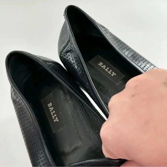 Bally mens dress shoes 12 black leather tassel penny loafers vintage 89s 90s